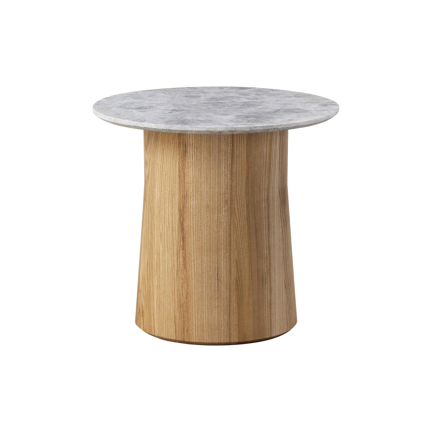 Niveau sofabord ø 45 cm, Tundra Grey/oiled ash