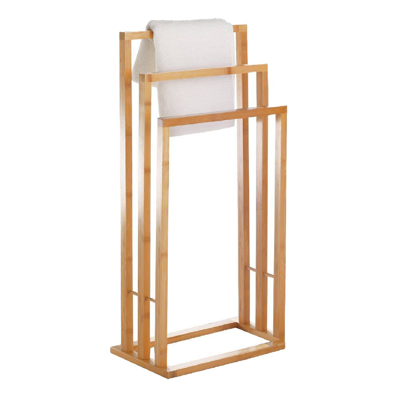 Wieszak na ręczniki bambusowy 42x24x81,5 SRB21 Begryf