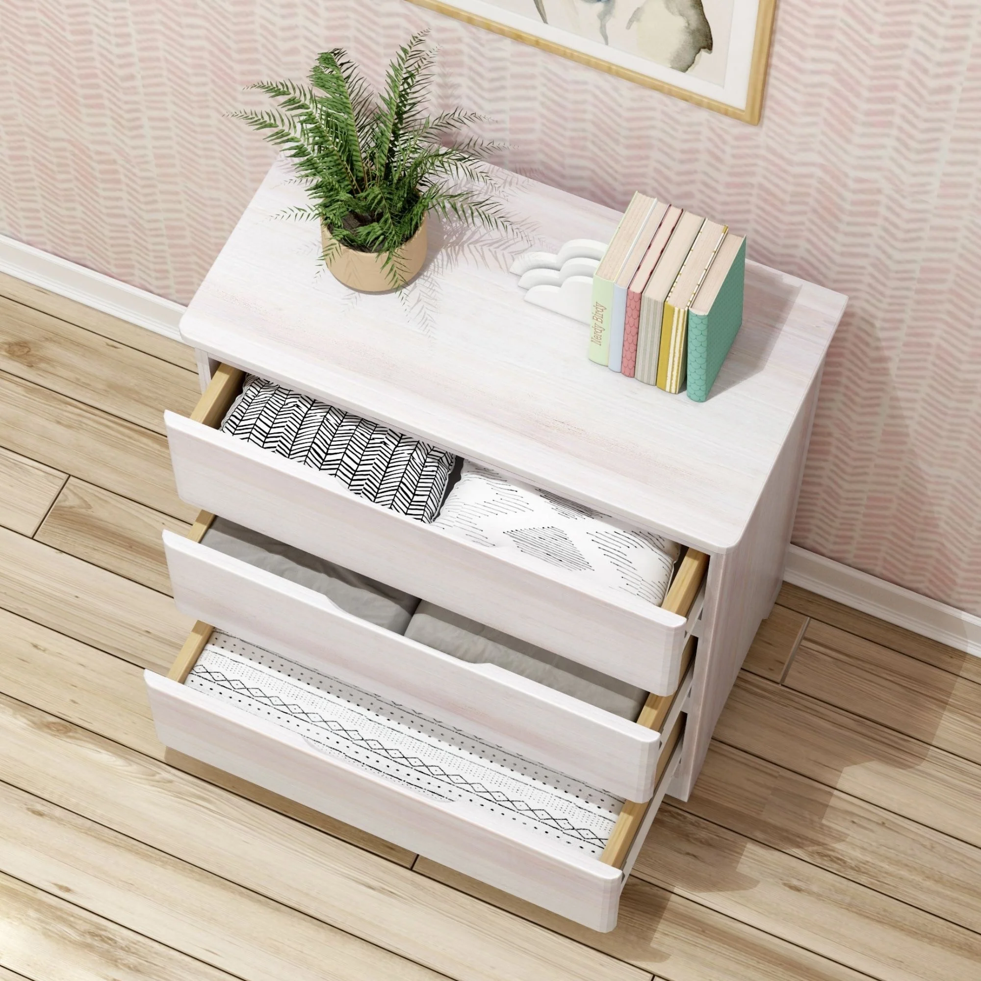 Max and Lily Farmhouse 3 Drawer Dresser