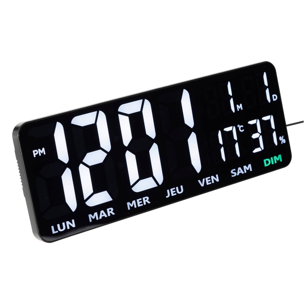 "Garrett" Clock Black, 35x13.2 cm