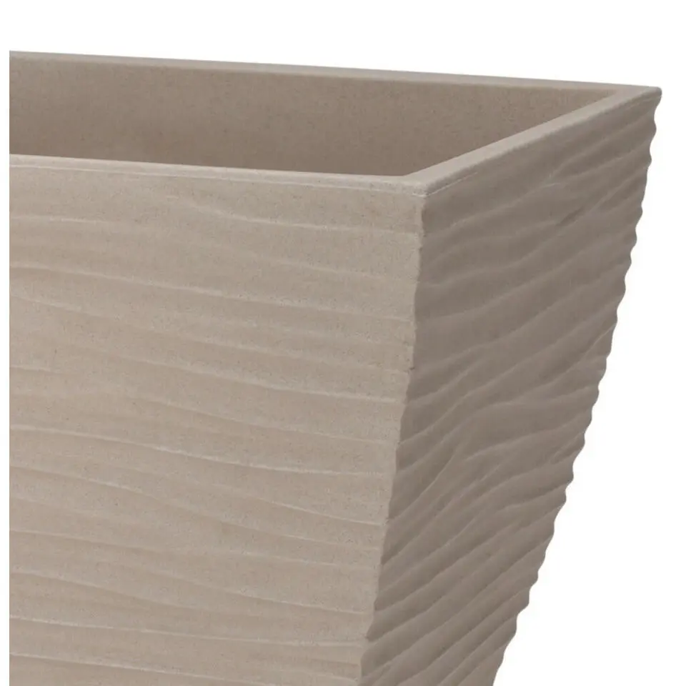 Pro Garden plantenpot - Tuin - kunststof - beige/zand - D40 x H42 cm