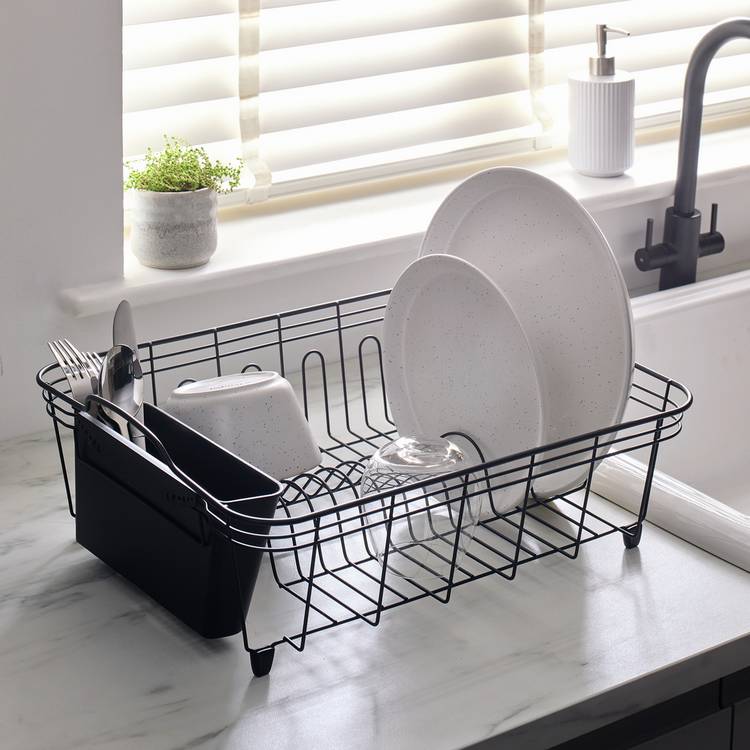 Habitat Large Wire Dish Drainer - Black