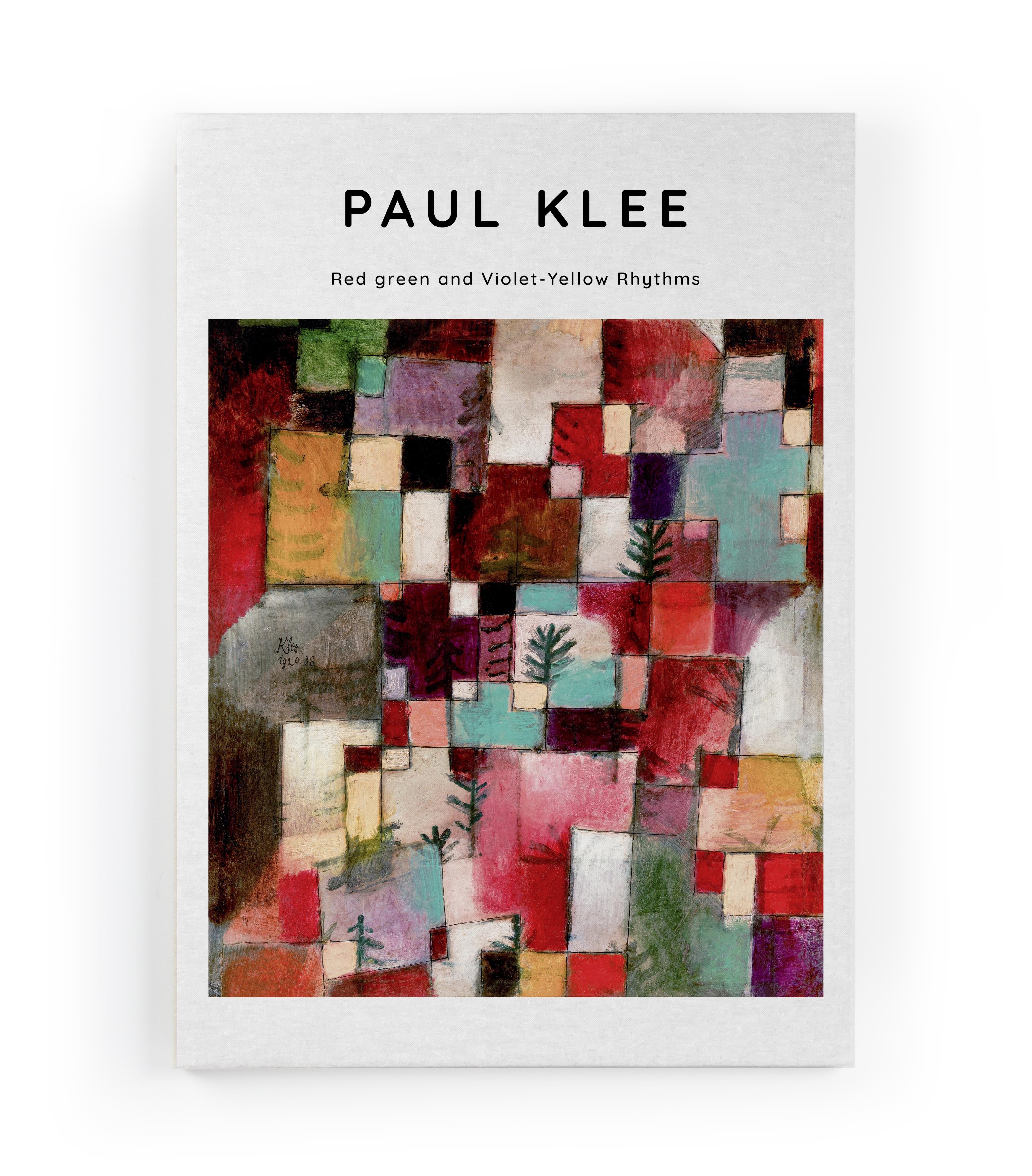 Canvas 60x40 Afdruk Paul Klee Rood en Groen