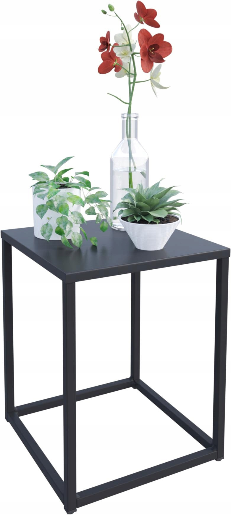 Nowoczesny Stojak Na Kwiaty 30x30x37 Loft Salon Czarny