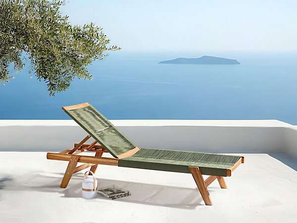 Chaise longueenbois vert PROSSEDI