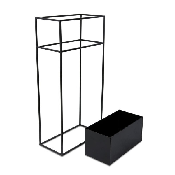 Kwietnik stojący skrzynia czarny 90 cm LOFT