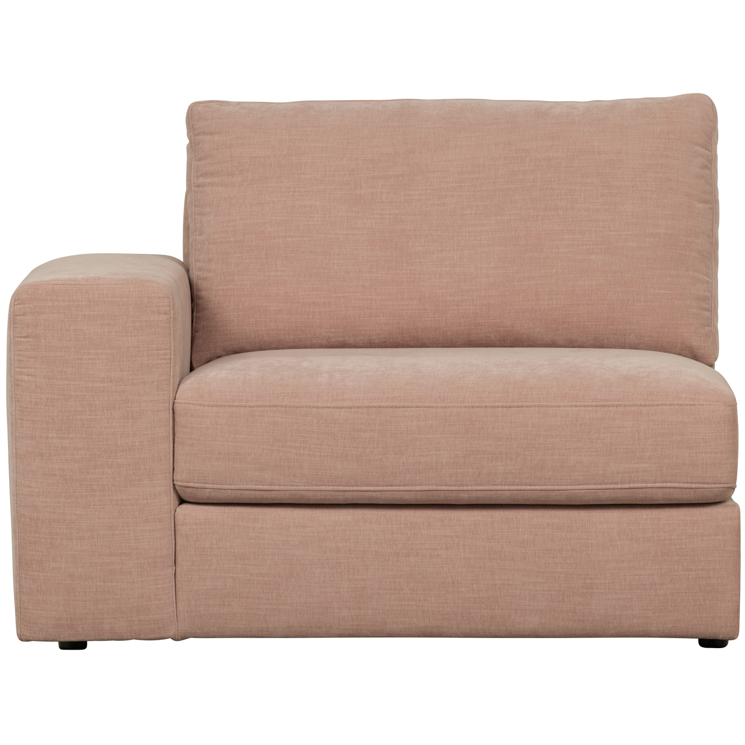 vtwonen 1-zits bank element met arm links Family - Polyester - Roze - 85x115x98