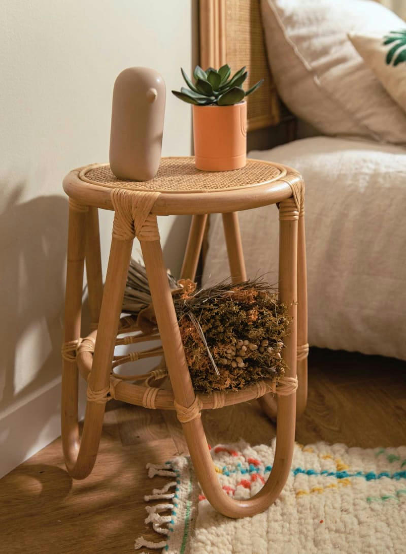 GILI - Tabouret rotin