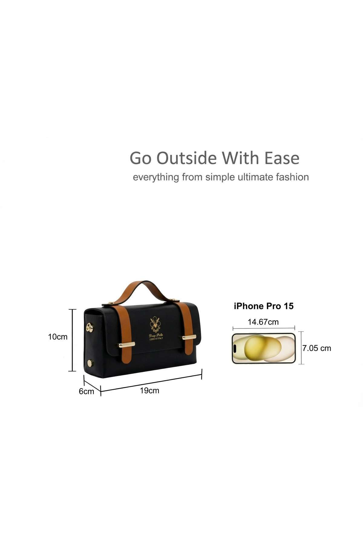 Kitise Mini Magnetic Flap Genuine Italian Leather Satchel Crossbody Bag