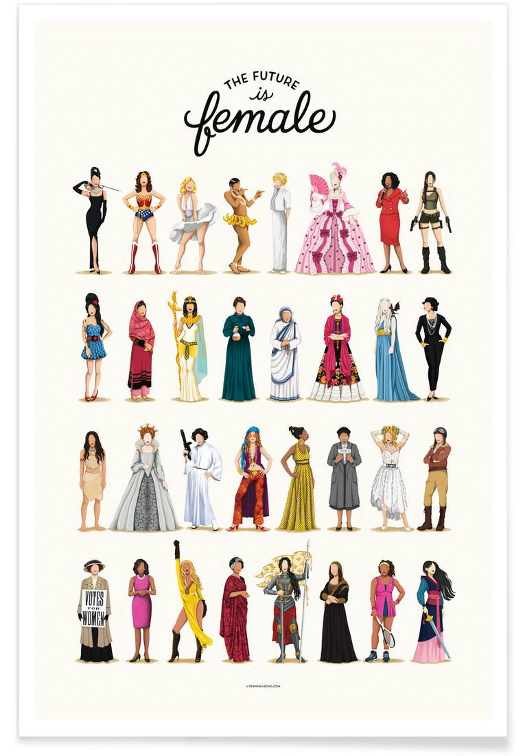 THE FUTURE IS FEMALE - Affiche multicolore
