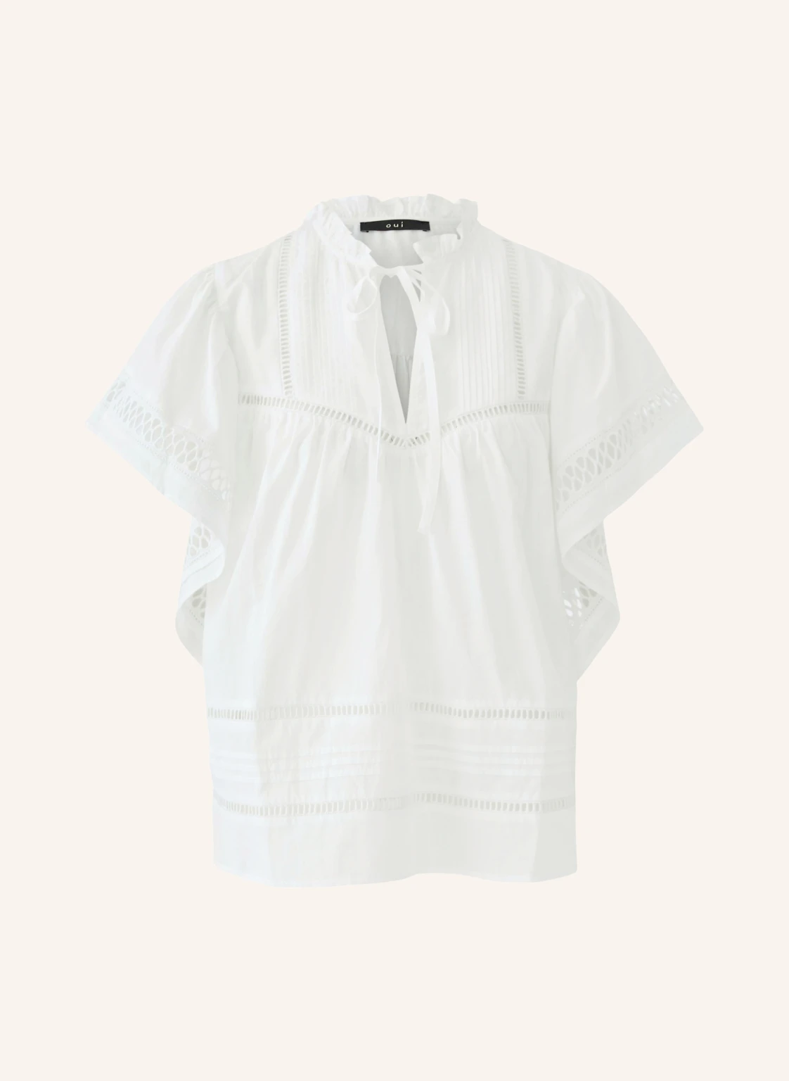 Oui Blusenshirt mit Lochspitze