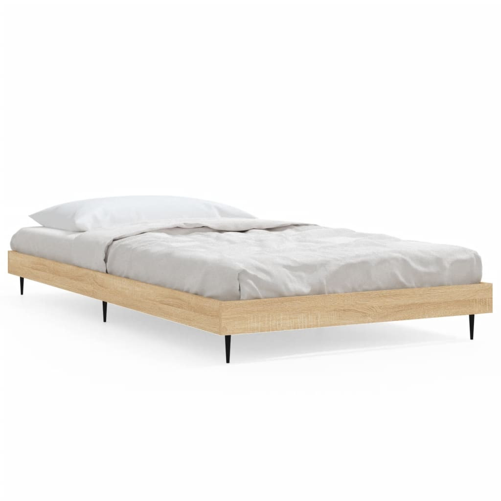 Łóżko Drewniane Rama Łóżka Sofa Brązowe Do Sypialni Pokoju 100x200 cm