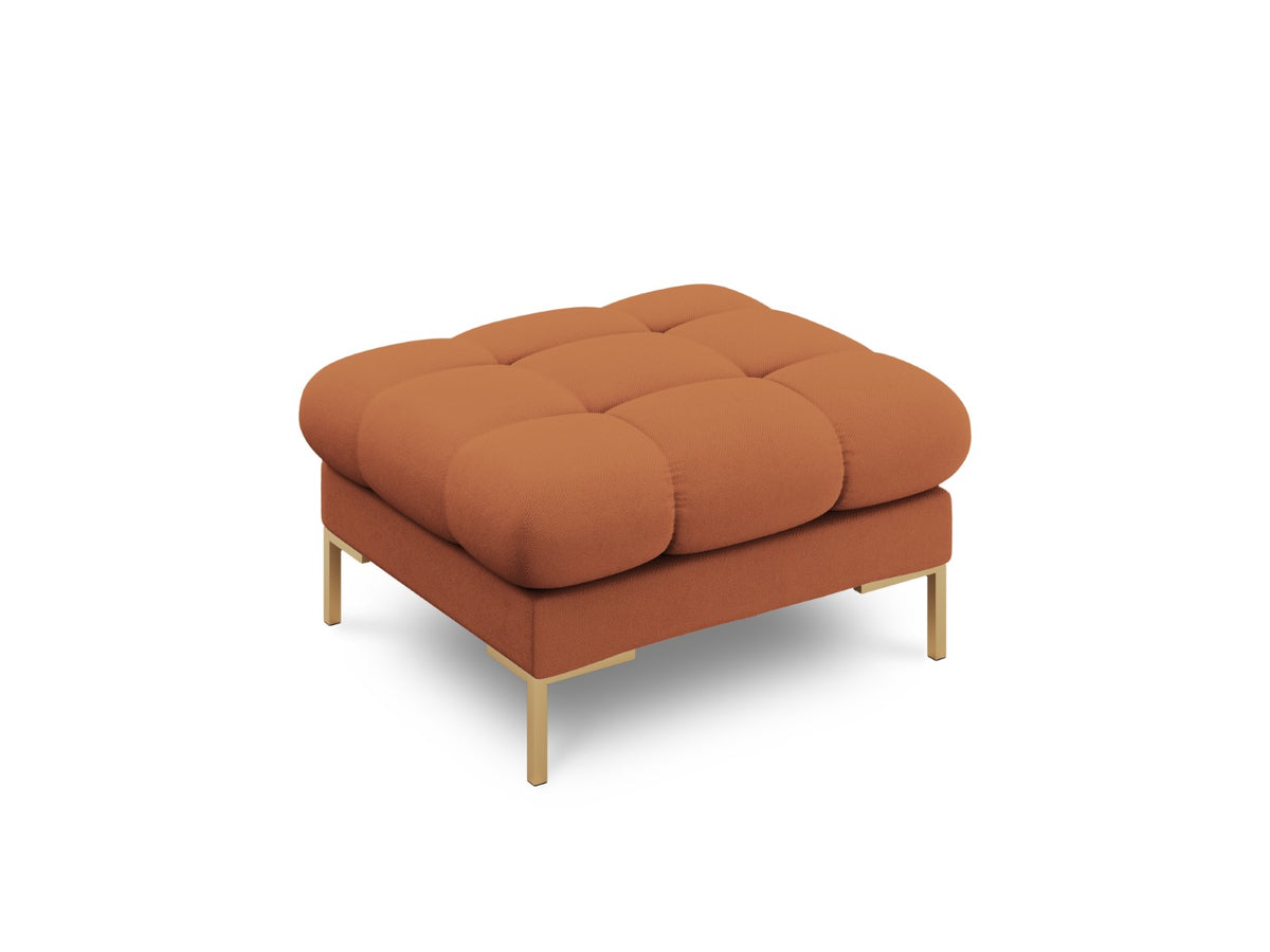 Cosmopolitan Design Poef Bali structurele stof, baksteen - 60x60x41cm