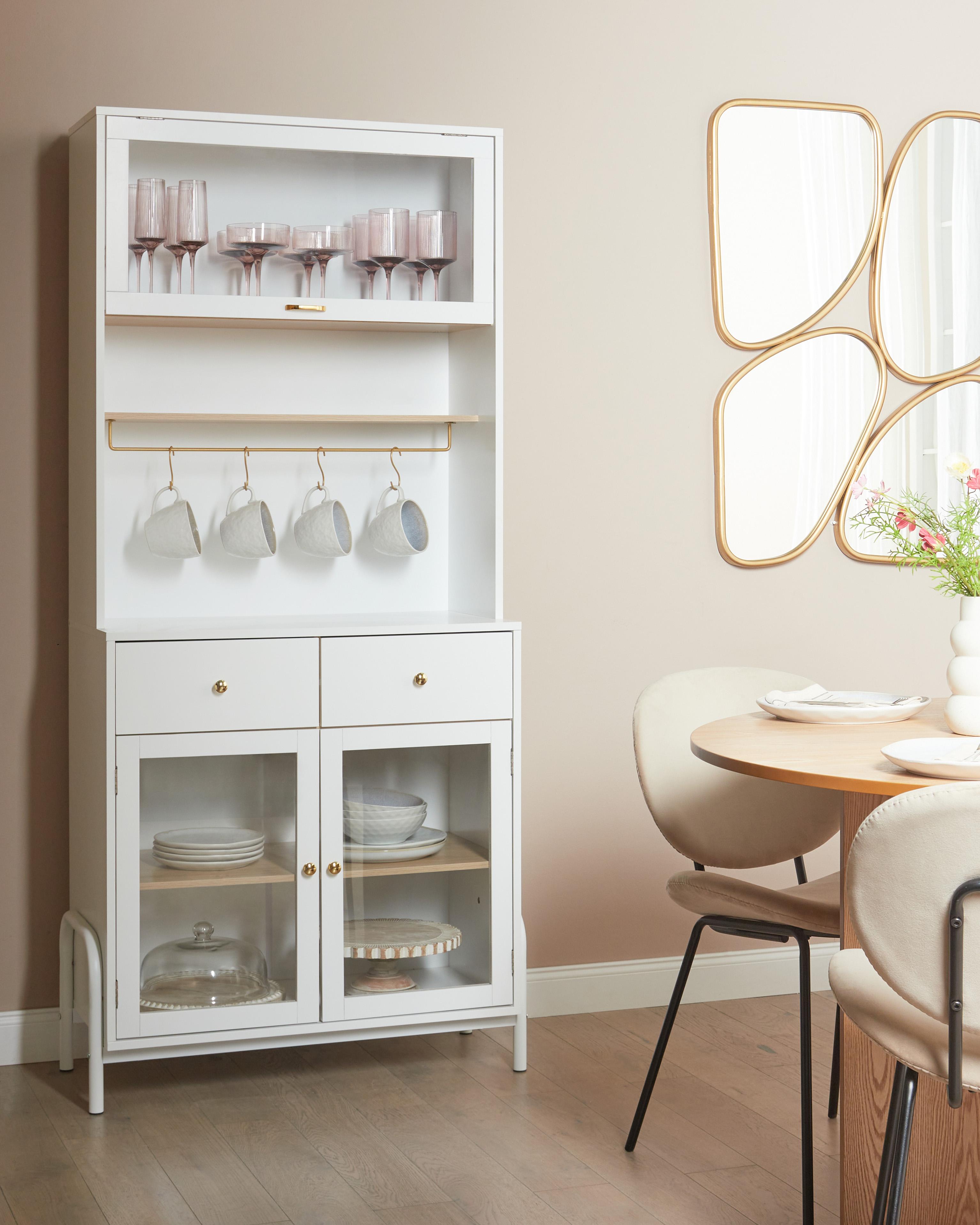 Glass Display Cabinet PARLIN 82 cm White