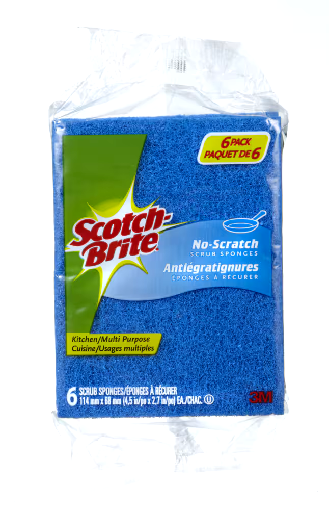 3M Scotch-Brite Non-Scratch All-Purpose Scrub Sponge, 6-pk