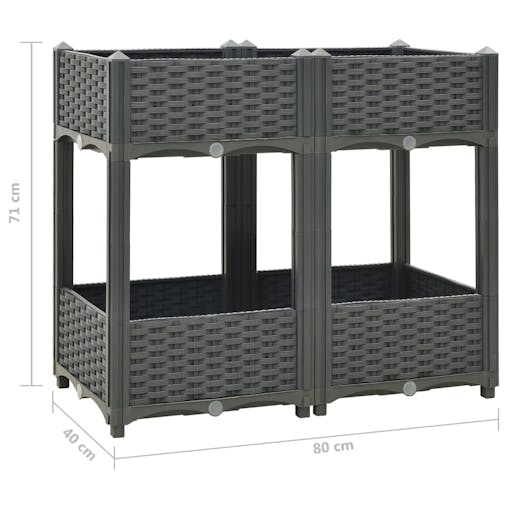 NNEVL Raised Bed 80x40x71 cm Polypropylene