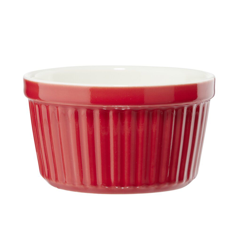 Ramequin céramique contour coloré Ø9xH5cm (3 modèles)