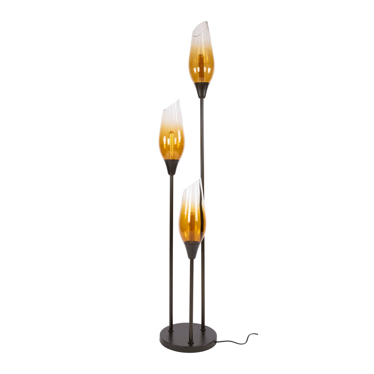 Giga Living Vloerlamp Cocoon - Bruin Glas - 170cm