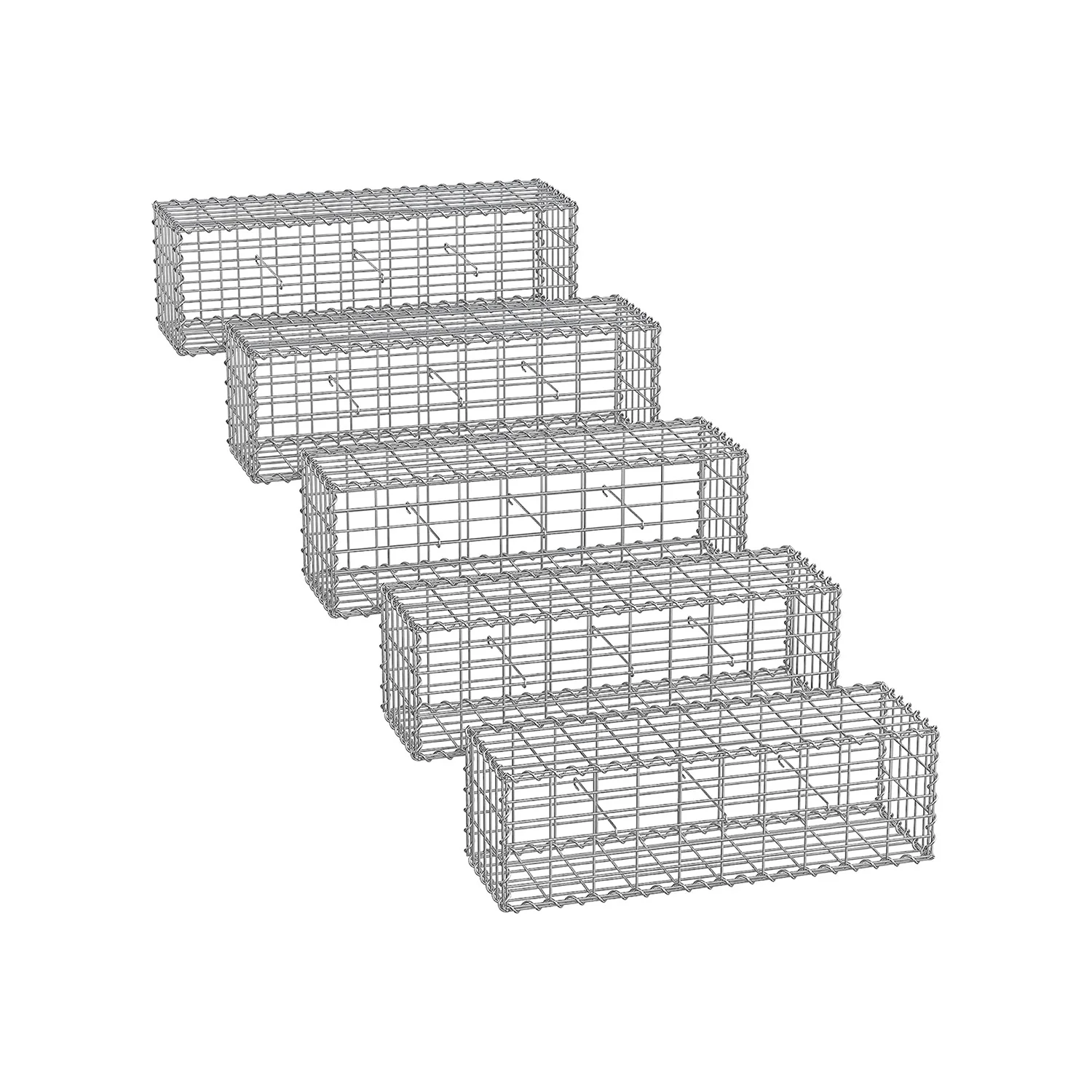 Gabion pour pierre antirouille (Lot de 5)