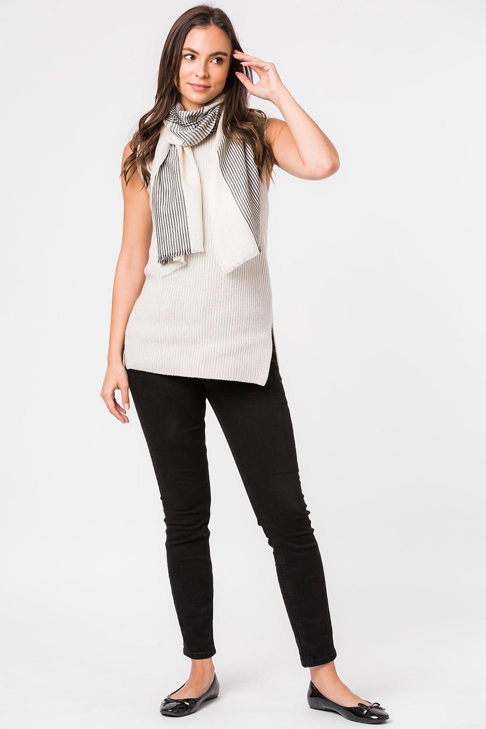 Pure Luxuries London Contrast' Cashmere & Merino Wool Scarf