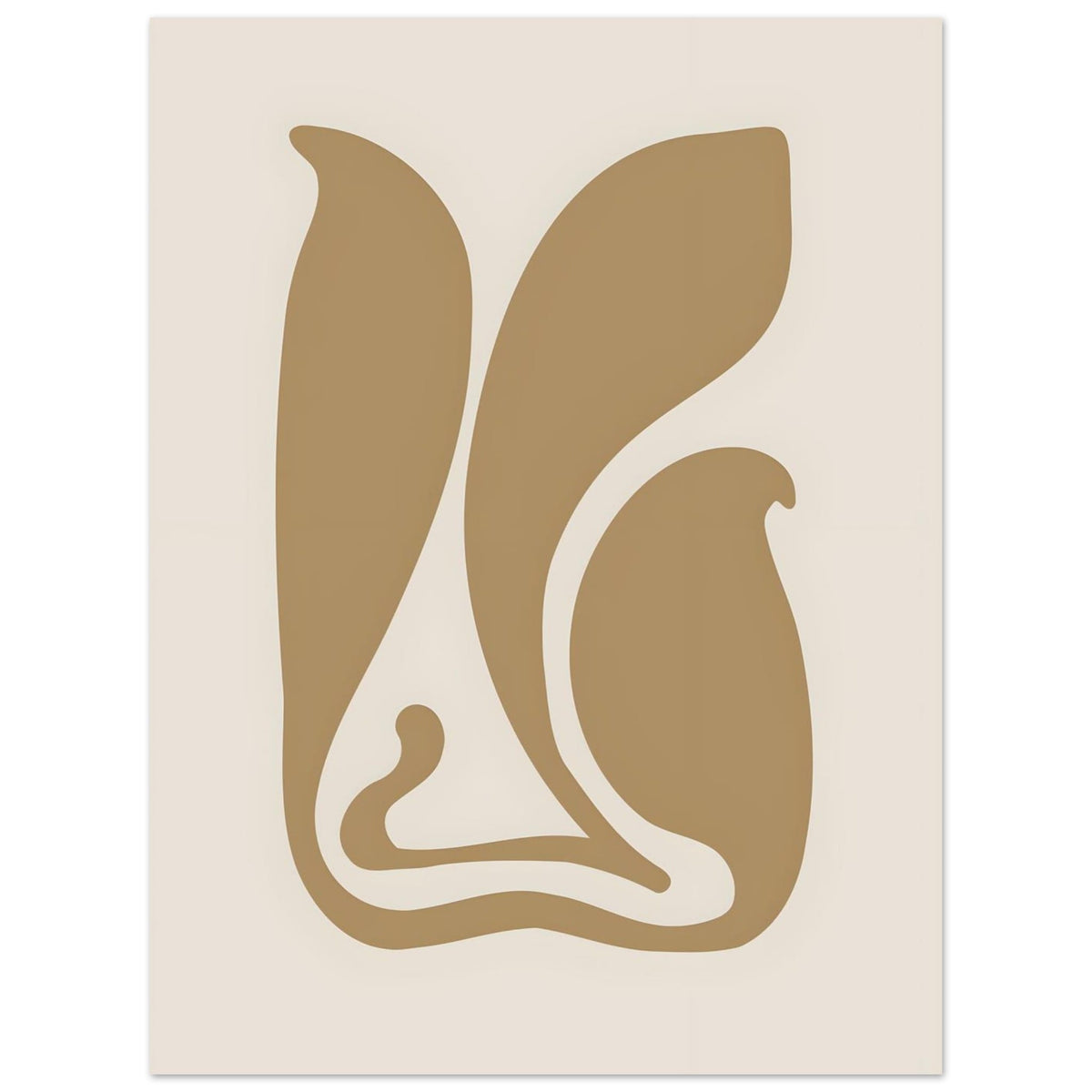 Artfulprints Poster Matisse – Abstract stillness  - 30x40 cm - Taupe