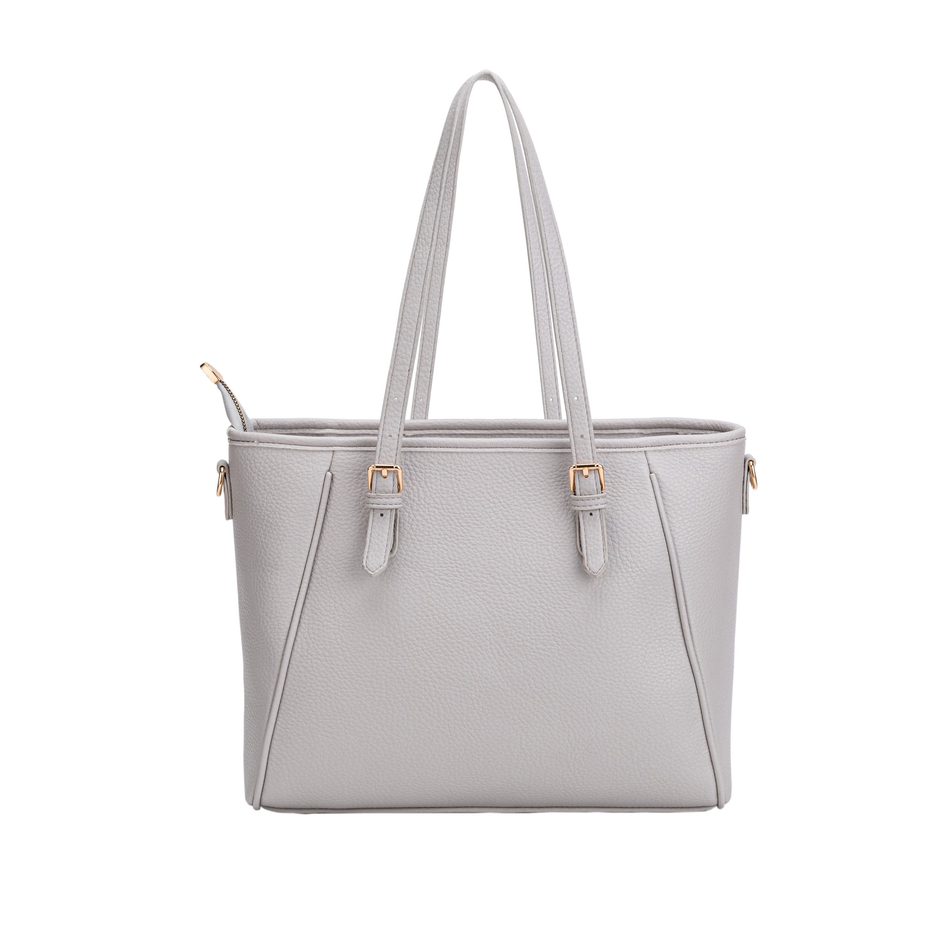 JFY Zip Top Closure Dual Top Handles Tote Bag