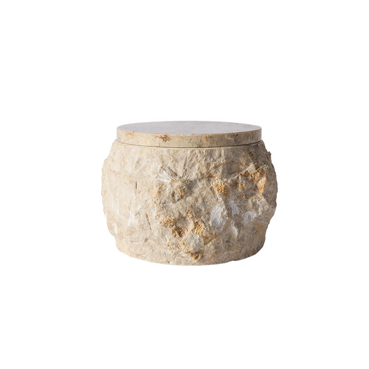 Muubs - Batu Krug mit Deckel, Ø 13 x 11 cm, creme