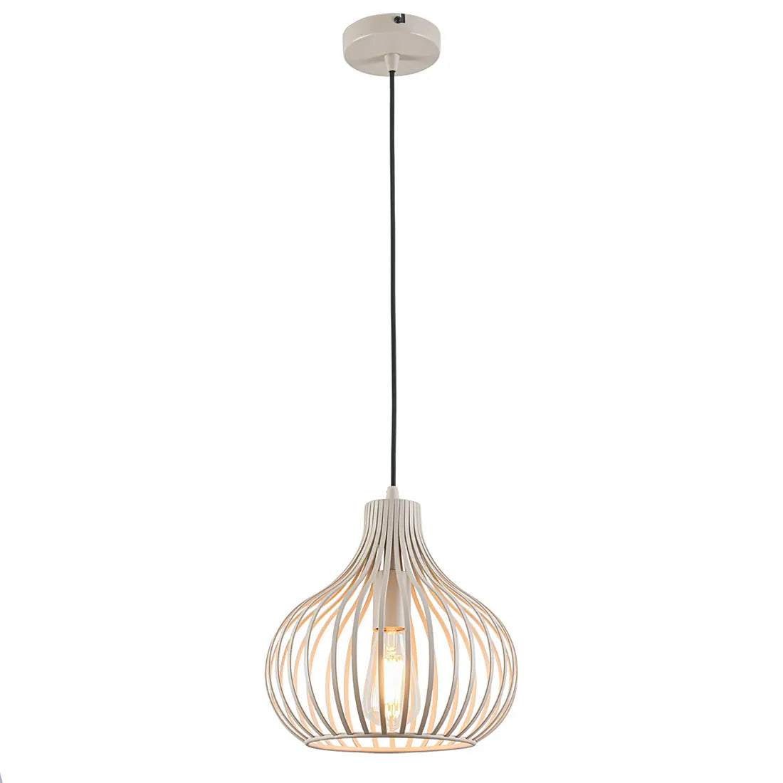 Freelight hanglamp Aglio - 1 lichts - 28 x 150  cm - creme