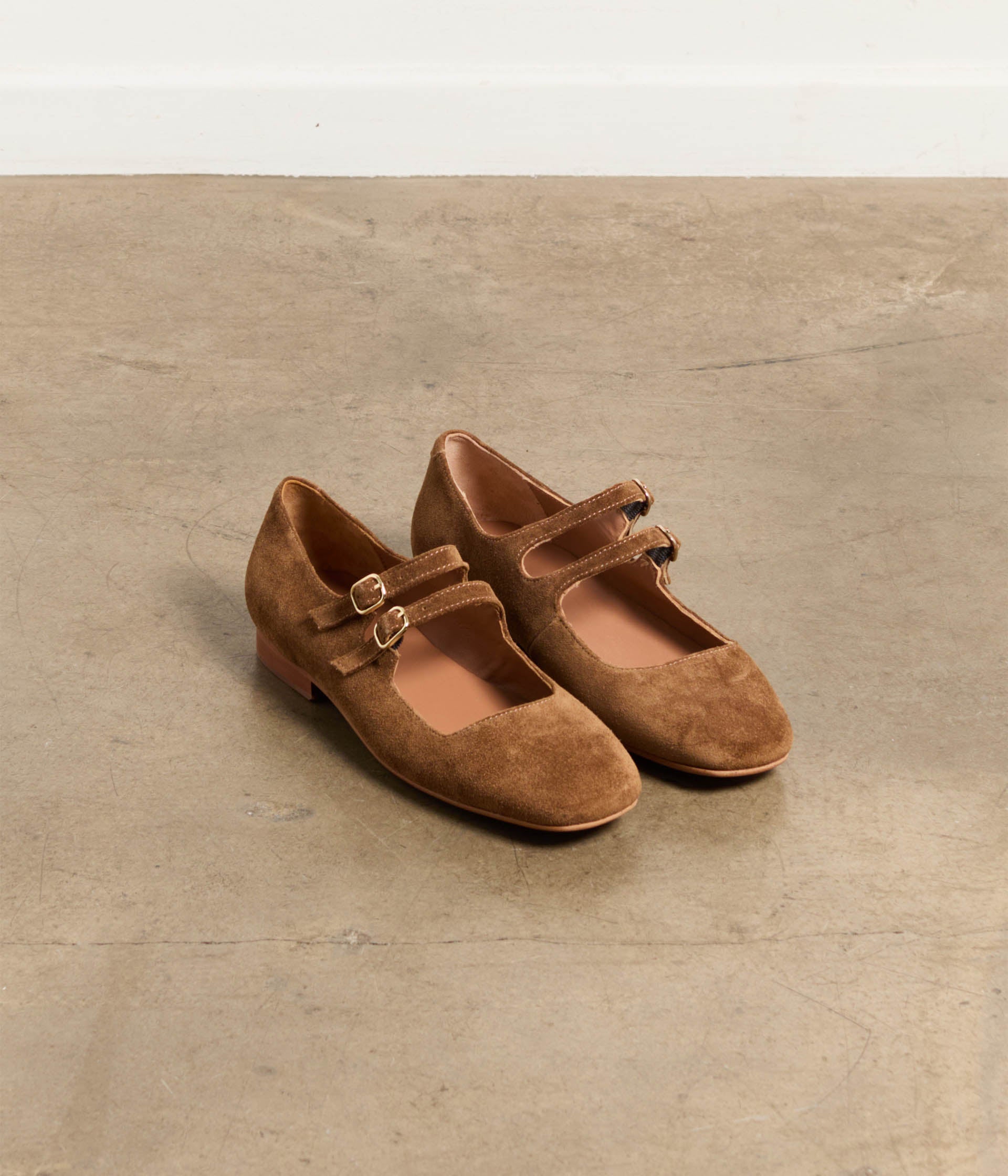 Babies velours marron Aurella