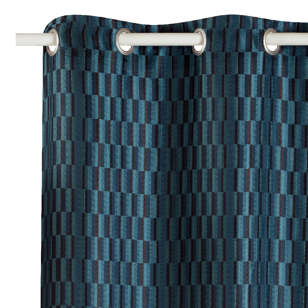 Rideau LORD coloris bleu oxyde 140 x 260 cm