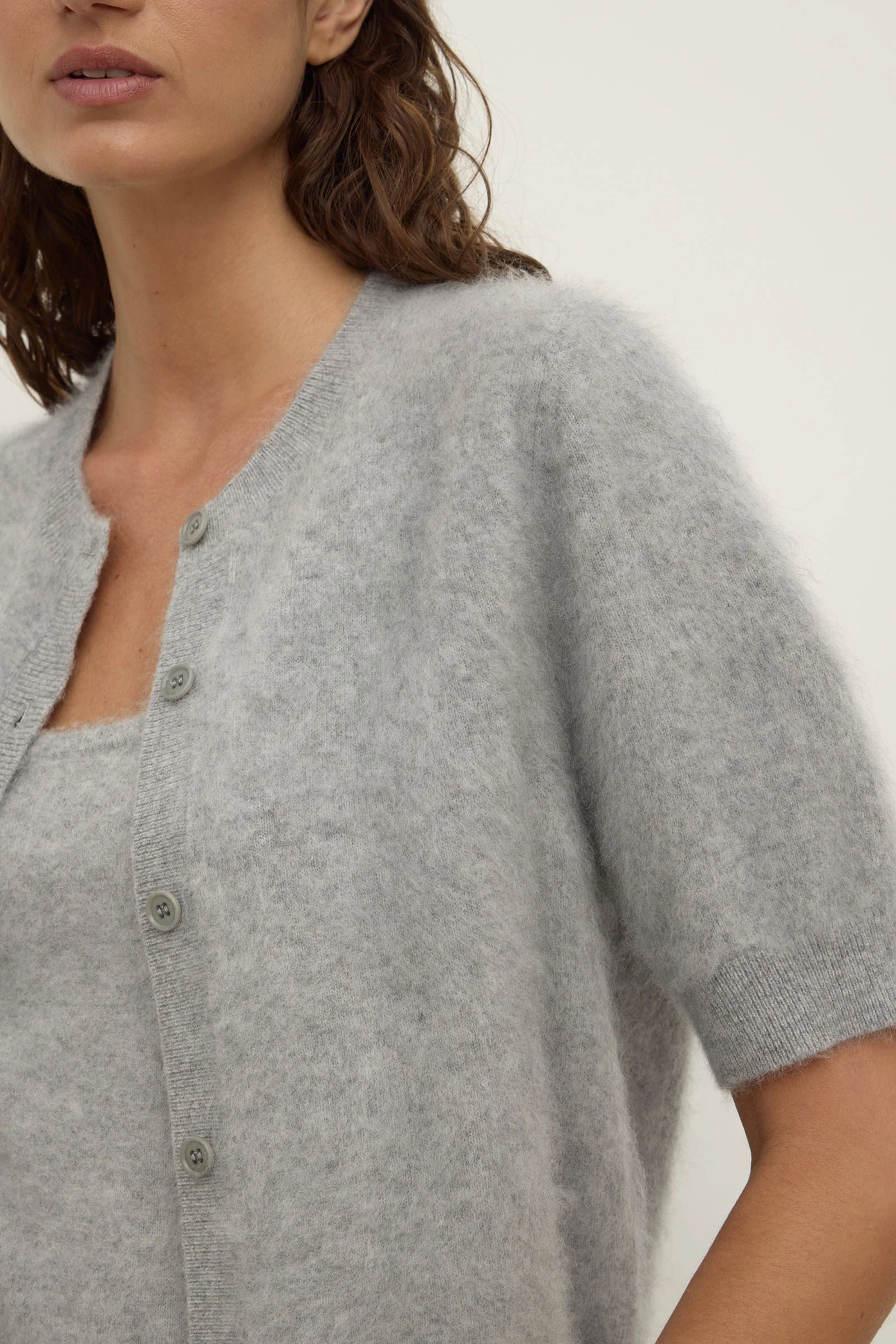 Carina Wool Short Sleeve Cardigan