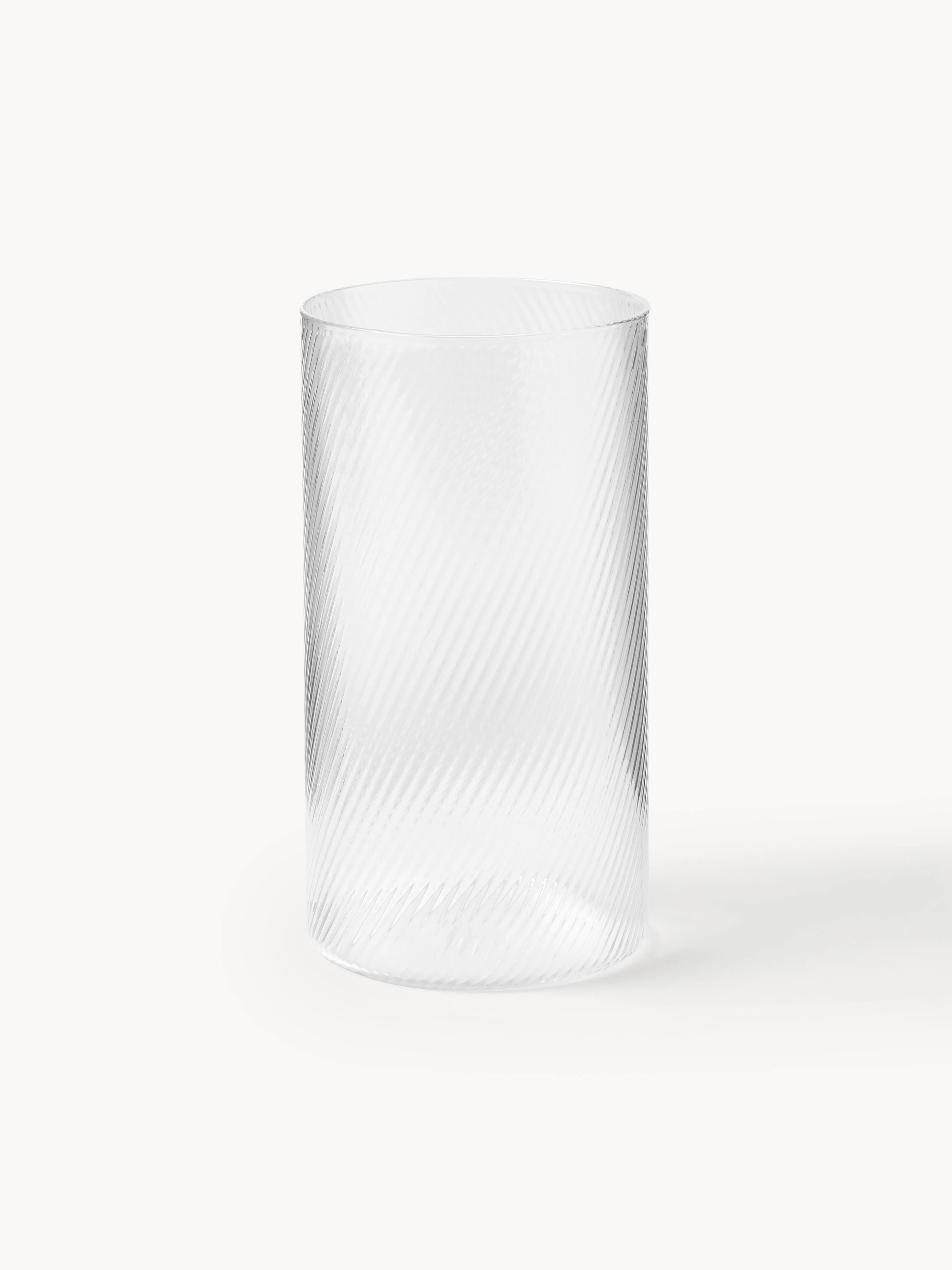 Mundgeblasene Longdrinkgläser Limon, 4er-Set