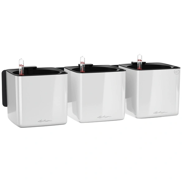 Pflanzgefäß »CUBE Glossy«, Kunststoff, weiß hochglanz, rechteckig