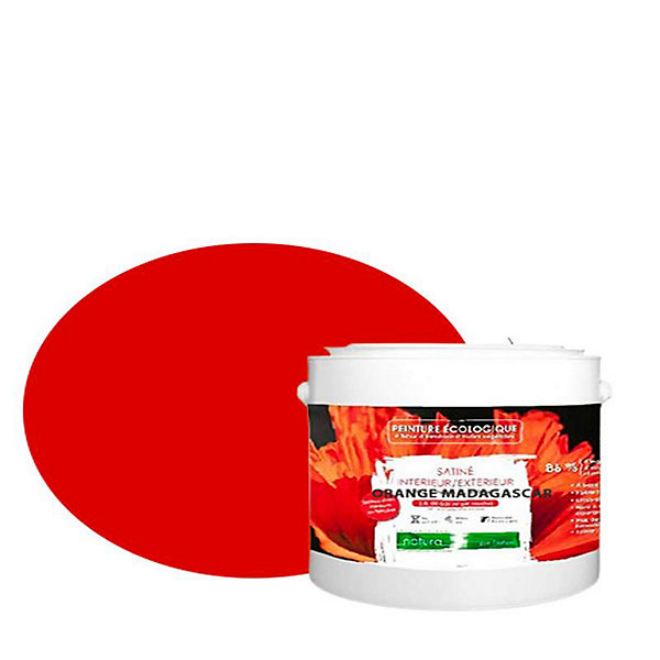 Orange Madagascar Peinture interieur exterieur aspect satin Natura - Orange Madagascar - 2.5L