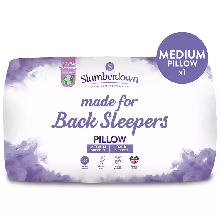 SlumberDown Medium Support Back Sleeper Pillow
