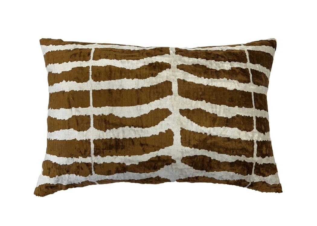 - Housse de coussin imprimé samarcande  40x60 marron