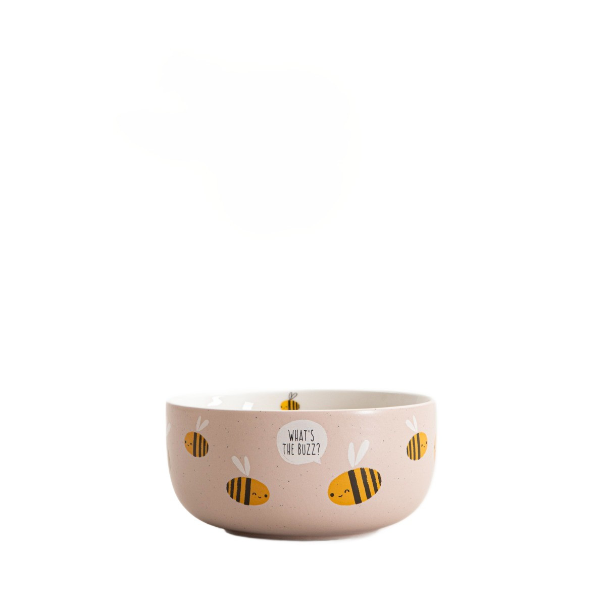Miska ANNBEE z pszczołą różowa 13 cm HOMLA