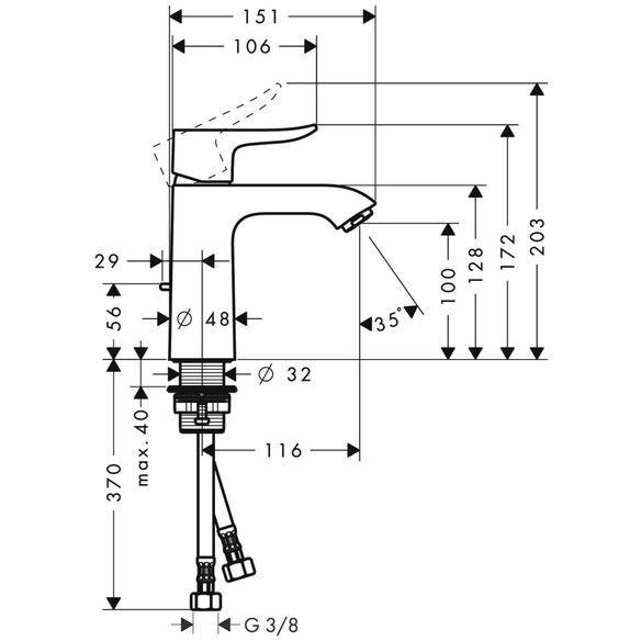 Waschtischarmatur, »Metris«, 110 mm, chromfarben