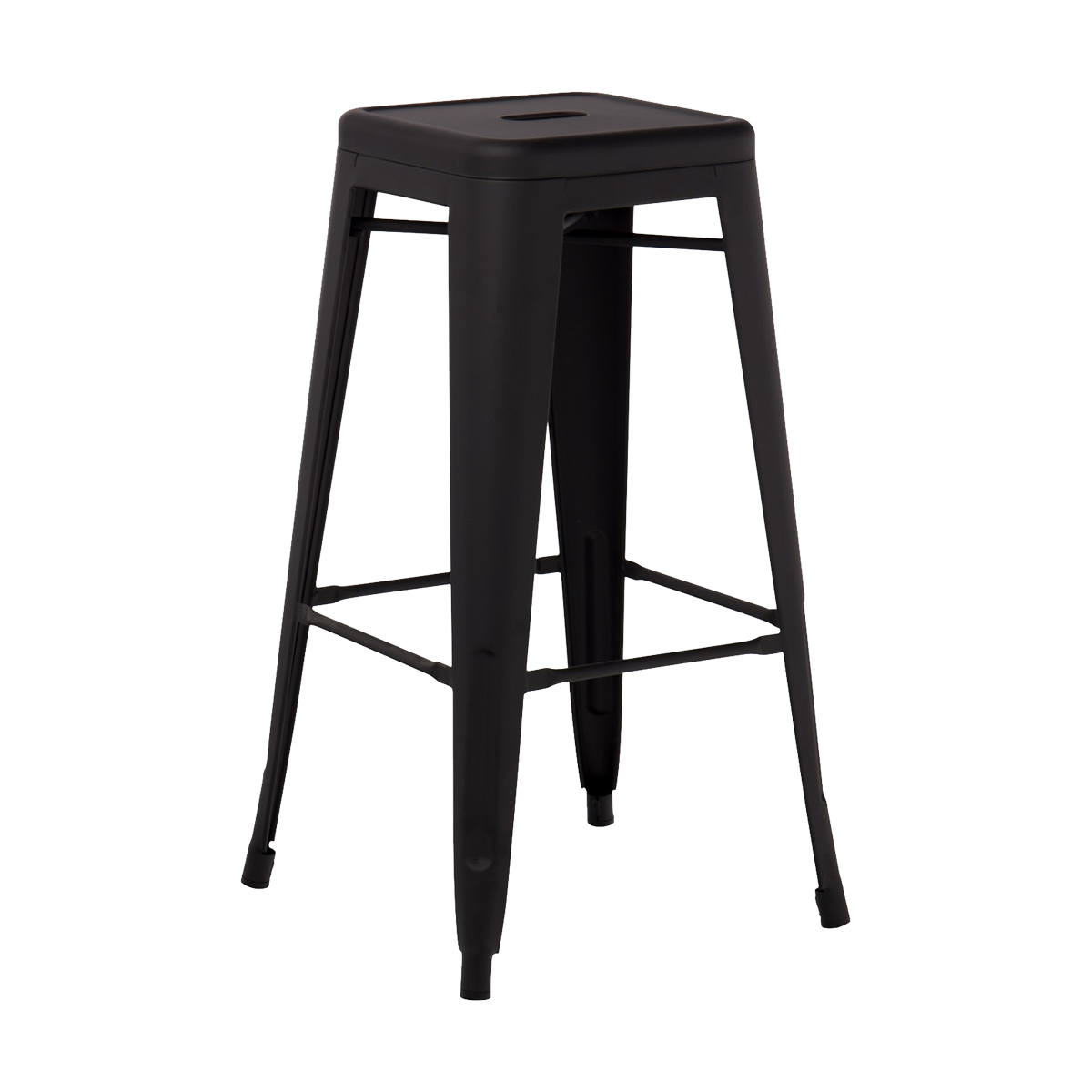 Legend Metalen barkruk mat zwart - 77 cm