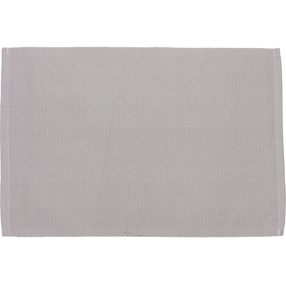 Set de table rectangulaire en coton uni gris