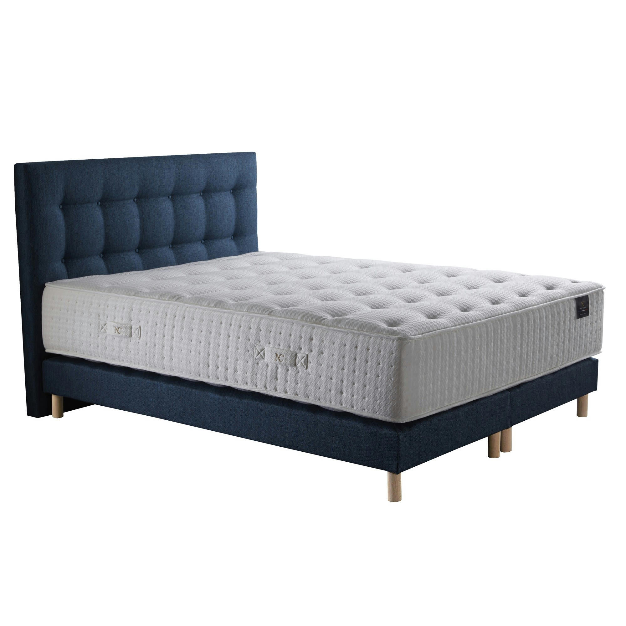 HELIOS - Ensemble tête de lit Matelas Mémoire de forme Latex + sommier 180x200
