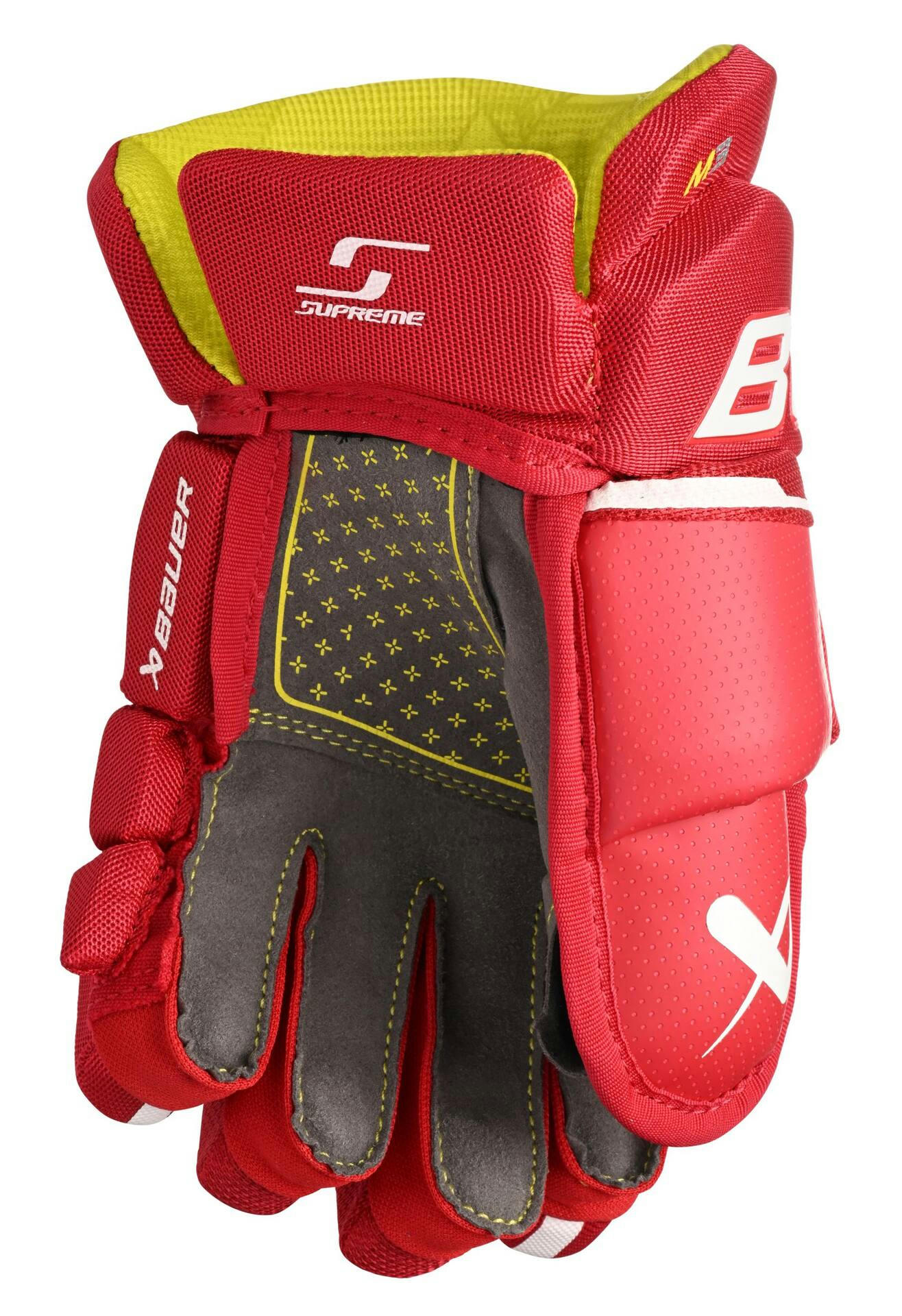 Bauer Supreme M3 Hockey Gloves, Junior, Red, Assorted Sizes