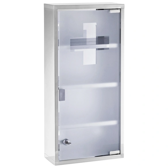 Medizinschrank silber 27 x 57 x 12 cm