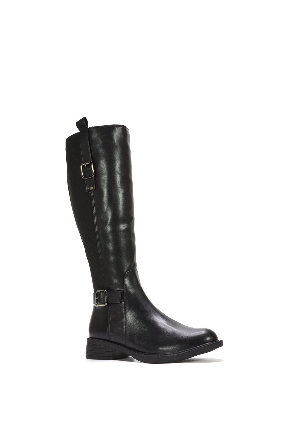 XY London Seraphine' Knee High Riding Boots Stretch Low Heel