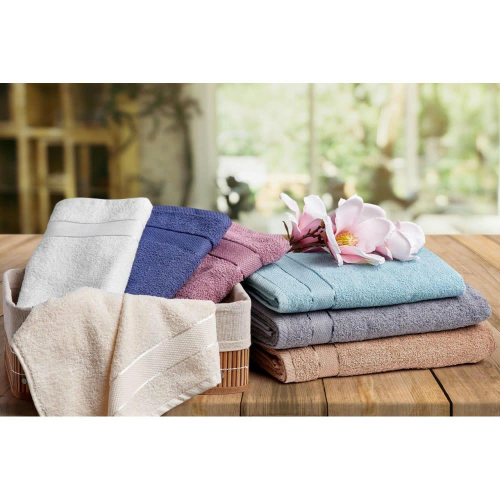UNIS - Lot de 3 draps de bain 70x130 cm 500 gr/m2 gris