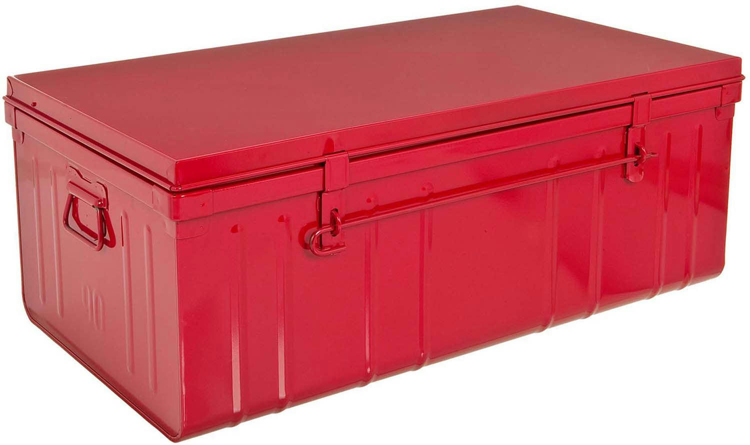 - Malle habitat en acier 95 litres rouge