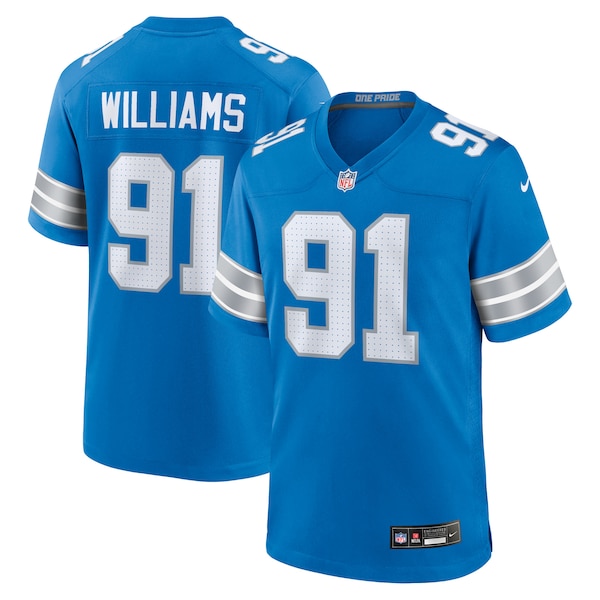 Tyleik Williams Detroit Lions Nike Team Game Jersey -  Blue