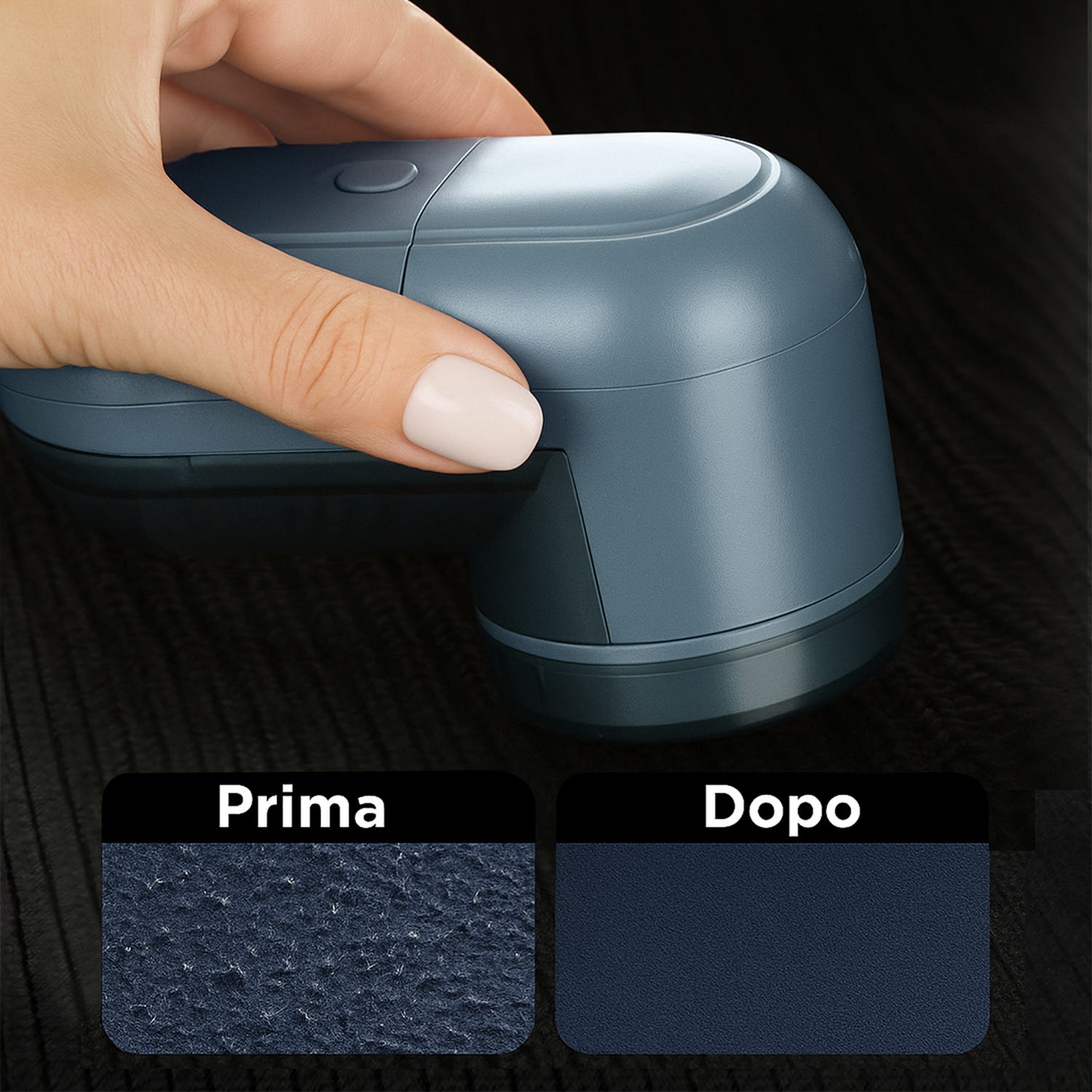 Levapelucchi elettrico portatile grigio