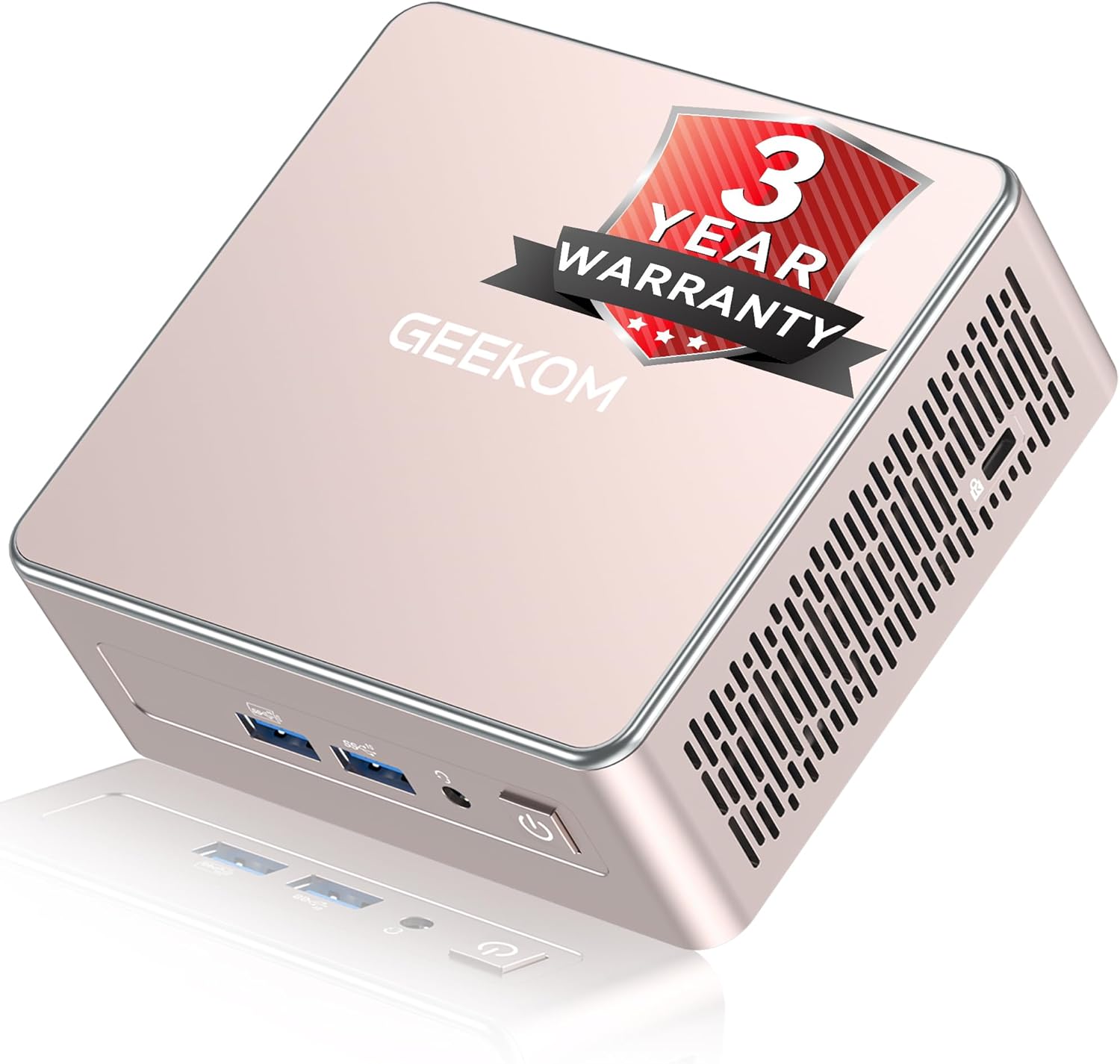 GEEKOM A5 Mini PC with AMD Ryzen 5 7430U  3-Year Coverage  16GB RAM(Upgradable  Not LPDDR)&512GB M.2 NVMe SSD  Windows 11 Pro Desktop Computer Support 8K/Wi-Fi 6/BT 5.2/USB 3.2/SD Slot/6x USB