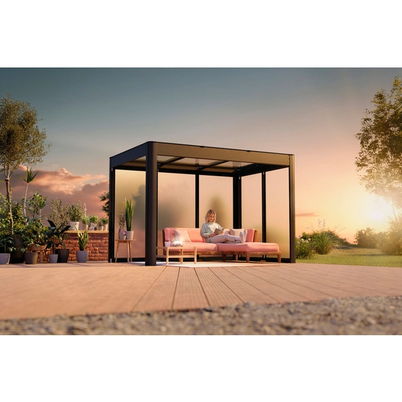 Pergola »SunCover«, Deluxe 3.2, (BxH): 338 cm x 229 cm, Wandstärke: 5 mm